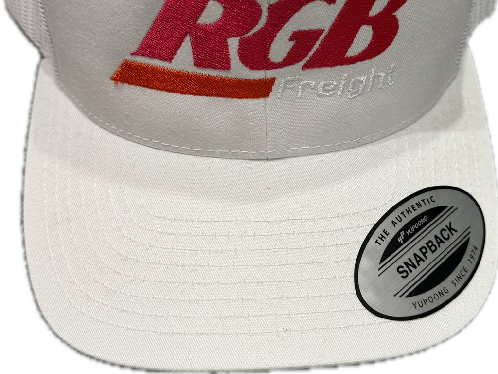 RGB Freight Party Mix White Trucker Hat - Authentic - New with Tags