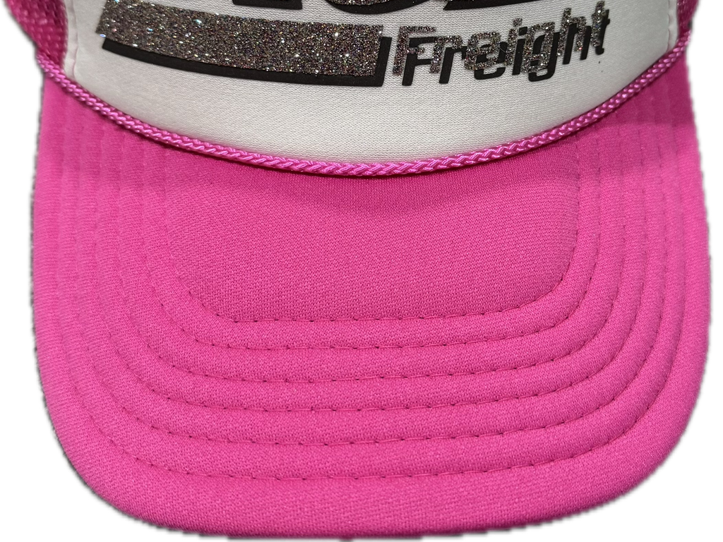 RGB FREIGHT PINK/WHITE SPARKLE TRUCKER - Authentic - New with Tags