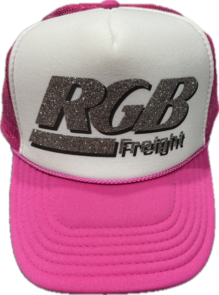 RGB FREIGHT PINK/WHITE SPARKLE TRUCKER - Authentic - New with Tags